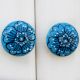 Sky Blue Flower Flat Knob